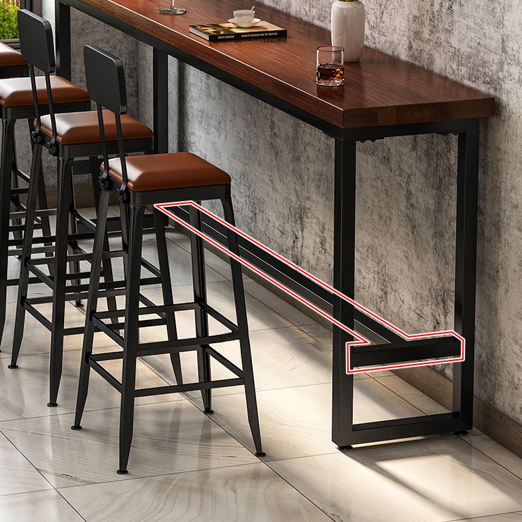 Rectangle Wood Bar Table Contemporary Bar Dining Table with Trestle Base Clearhalo 'Bar Furniture' 'Bar Tables' 'bar_tables' 'furn' 'furn_bar_tables' 'Furniture' 'furniture_bar_tables' 'Kitchen & Dining Furniture' 1200x1200_e03bf780-ce7a-4a70-be94-137a5a2e62ea