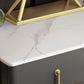 26.77" Wide Dressing Table with 5 Drawers Luxurious Stone Top Vanity