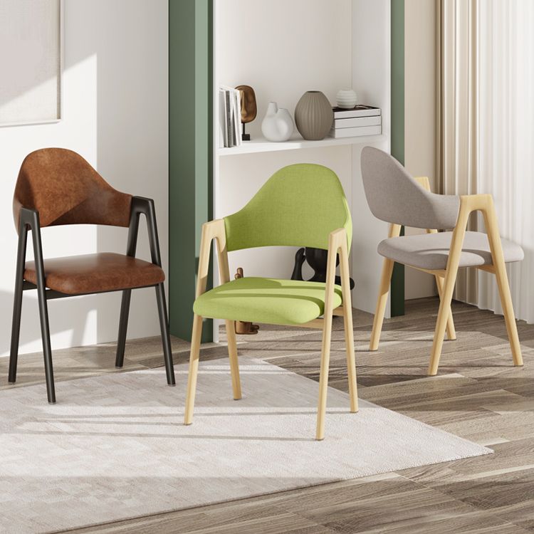 Silla de brazo tapizado contemporáneo en el hogar silla de comedor en casa