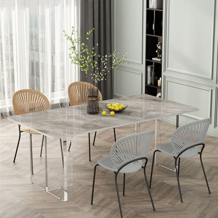 Modern Rectangle White Dining Table Set 1/2/5/7 Pieces Dining Set for Home Use Clearhalo 'Dining Room Sets' 'Dining Tables & Seating' 'dining_room_set' 'furn' 'furn_dining_room_set' 'Furniture' 'furniture_dining_room_set' 'Kitchen & Dining Furniture' 1200x1200_e03ed564-fea2-4673-b174-e206f2fe20cd