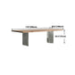 Rectangle Shape Glam Dining Table Solid Wood Fixed Table for Kitchen Clearhalo ' dining_table' 'Dining Tables & Seating' 'Dining Tables' 'furn' 'furn_dining_table' 'Furniture' 'furniture_dining_table' 'Kitchen & Dining Furniture' 'kitchen&dining_furn' 'kitchen' 'kitchen_dining_table' 1200x1200_e0401586-28c8-42ff-adac-f4deaa32ccbf