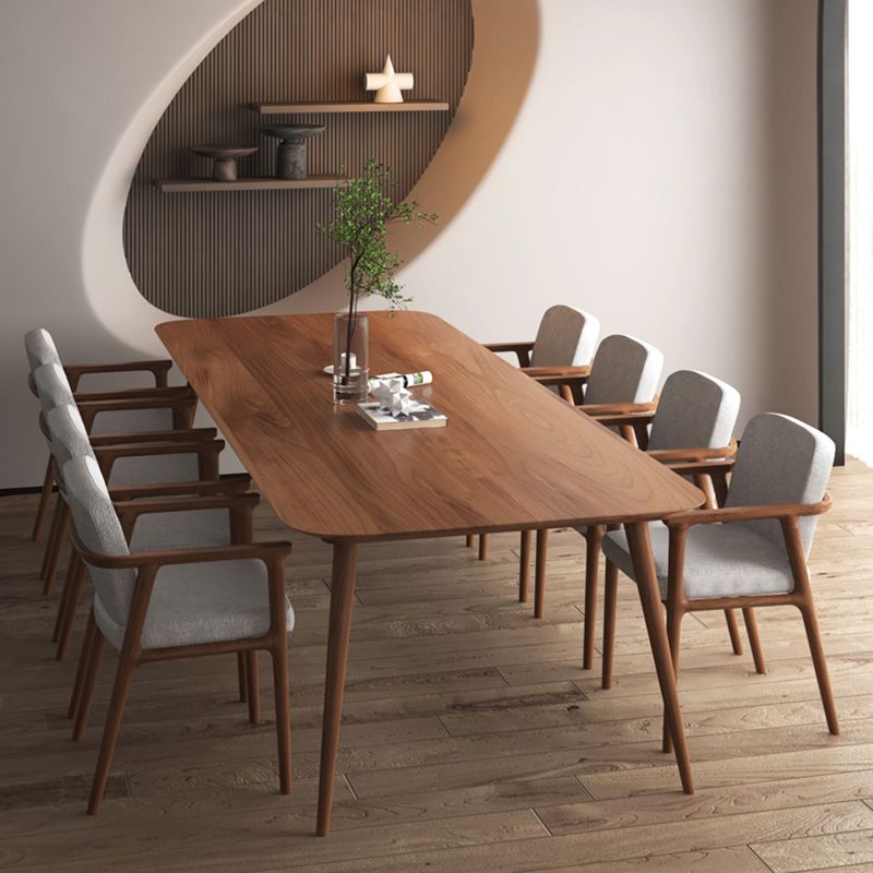 Rectangle Pine Solid Wood Table in Brown Modern Dining Table with 4 Legs for Restaurant Clearhalo ' dining_table' 'Dining Tables & Seating' 'Dining Tables' 'furn' 'furn_dining_table' 'Furniture' 'furniture_dining_table' 'Kitchen & Dining Furniture' 'kitchen&dining_furn' 'kitchen' 'kitchen_dining_table' 1200x1200_e043c0ec-4c0b-4063-a343-71909534a55f