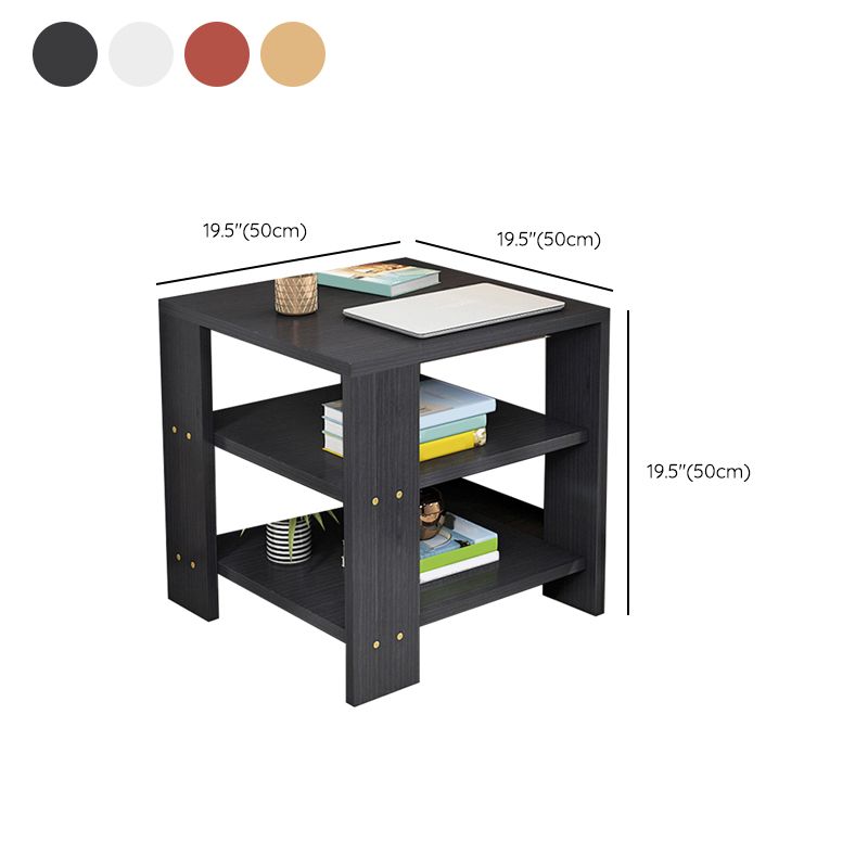 Square Wood 4 Legs End Table Shelf Included Sofa Accent Side Table Clearhalo 'Coffee & Accent Tables' 'End & Side Tables' 'end_side_tables' 'furn' 'furn_end_side_tables' 'Furniture' 'Living Room Furniture' 1200x1200_e043c220-765b-40c7-b481-c74fff38d344