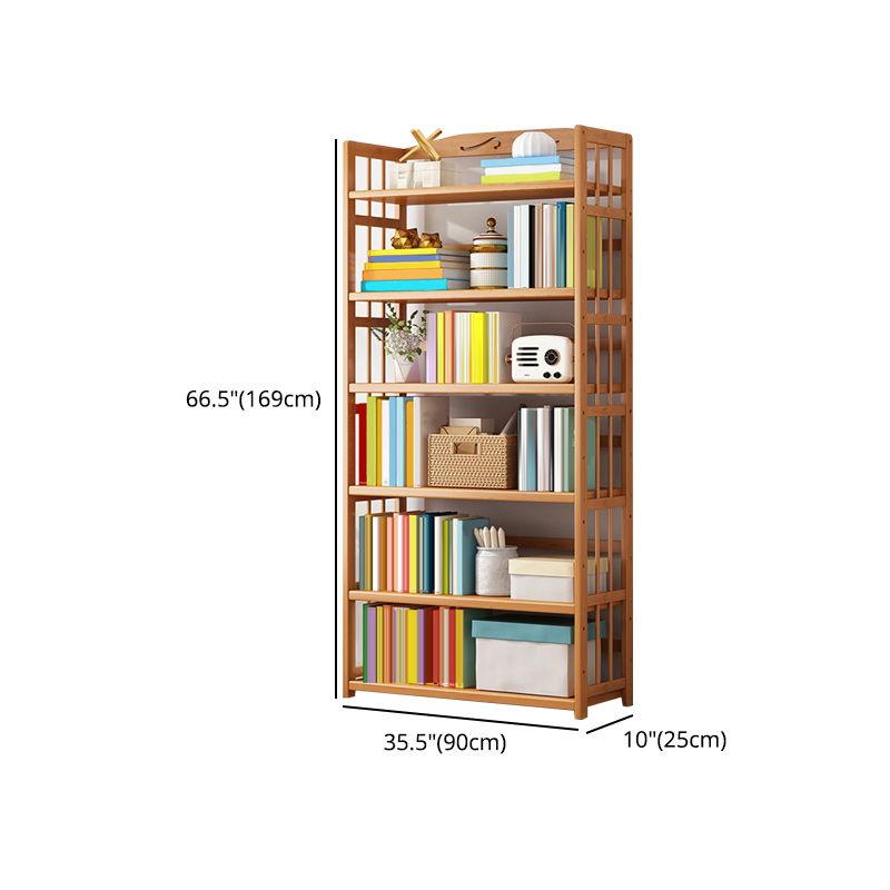 Contemporary Wood Bookcase Open Back Bookshelf for Home Office Clearhalo 'Bookcases' 'Furniture' 'furniture_bookcases' 'Office Furniture' 1200x1200_e045964e-aaf2-45a1-b677-c6edc229c686