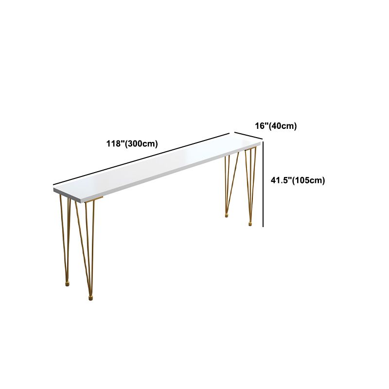 Pine Wood Bar Dining Table Glam Rectangle Bar Table with 4 Legs Pedestal for Dining Room Clearhalo 'Bar Furniture' 'Bar Tables' 'bar_tables' 'furn' 'furn_bar_tables' 'Furniture' 'Kitchen & Dining Furniture' 1200x1200_e045ca9b-3c84-4c5c-be1e-7bdc4b98447f