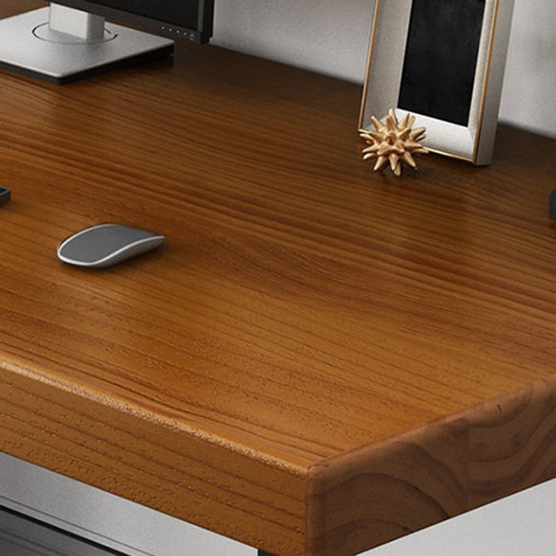 Industriële vaste houten computer bureau voetstukbasis rechthoekige gaming bureau