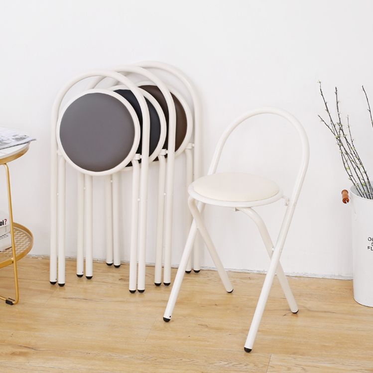 Contemporary Side Chair Metal Open Back Dining Chair for Indoor