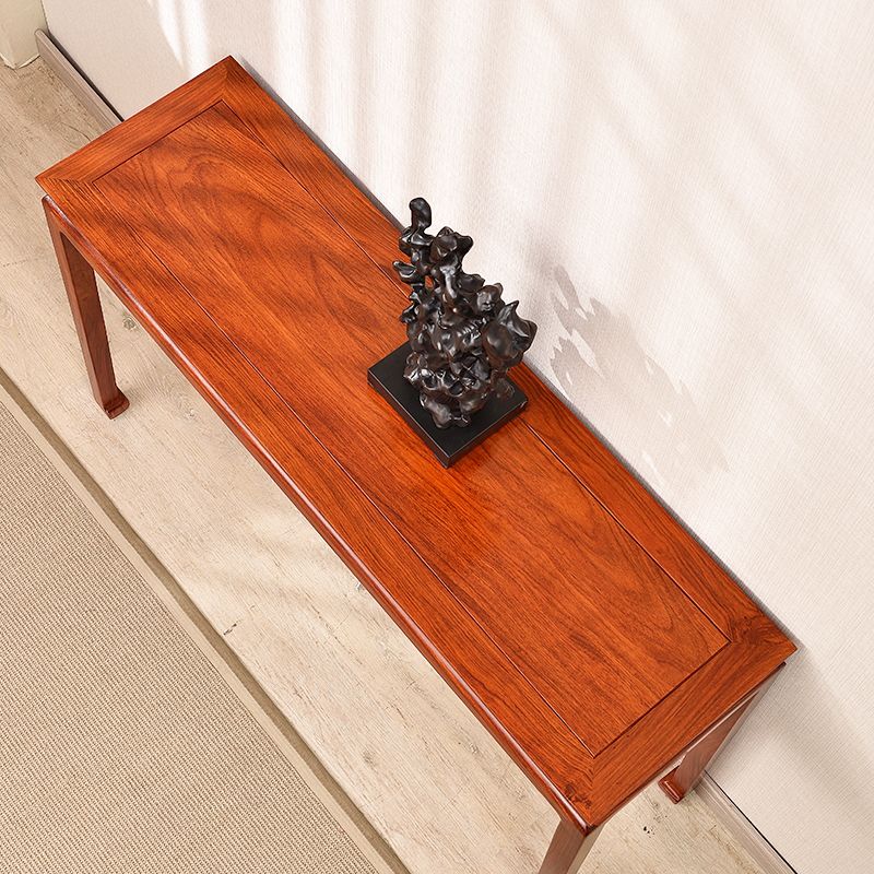 Modern Rectangular Console Table Wooden Console Sofa Table in Brown