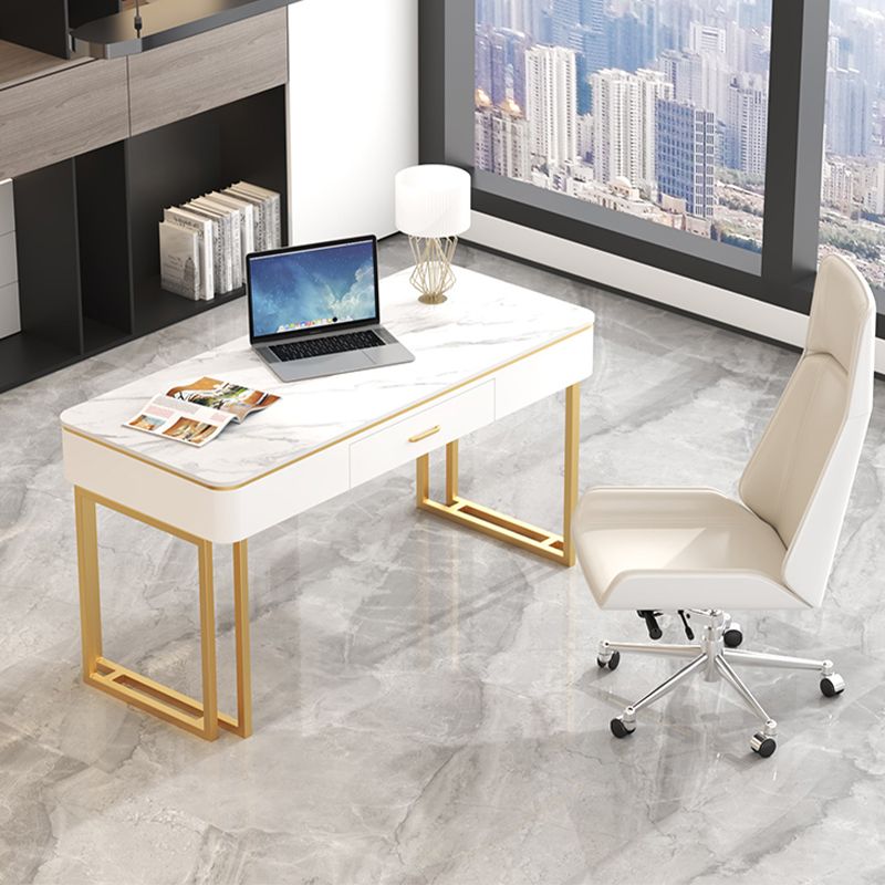 Glam Style Iron Jambes Écriture de bureau Home 29.5 pouces de bureau de haut