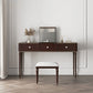 Make-up Vanity Mirrored Wood Dressing Table Padded Stool Set Clearhalo 'Bedroom Furniture' 'furn' 'furn_makeup_vanities' 'Furniture' 'Makeup Vanities' 'makeup_vanities' 1200x1200_e04b99fa-fe4c-437c-9312-e9bda2f10b5b