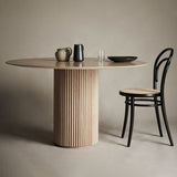 Solid Wood Brown Tone Dining Table Simplicity Pedestal Table for Dining Room Clearhalo ' dining_table' 'Dining Tables & Seating' 'Dining Tables' 'furn' 'furn_dining_table' 'Furniture' 'furniture_dining_table' 'Kitchen & Dining Furniture' 'kitchen&dining_furn' 'kitchen' 'kitchen_dining_table' 1200x1200_e04bcc03-2733-440d-916b-64989890154c