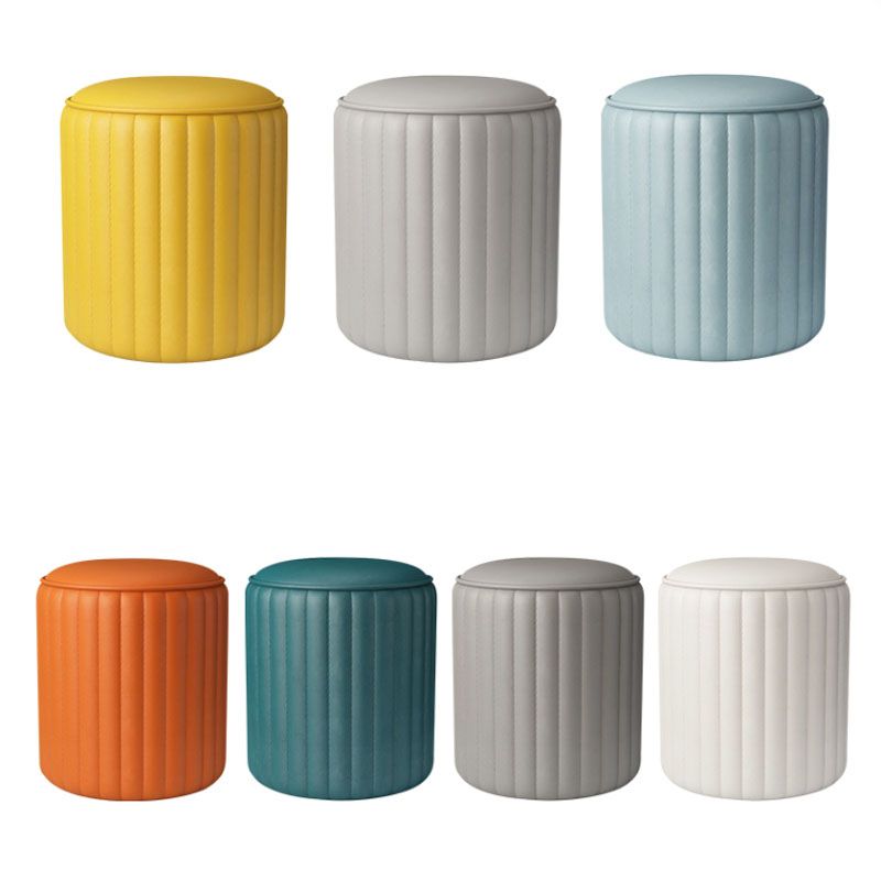Whole Colored Ottoman Cylinder Shape Stain Resistant Faux Leather Ottoman Clearhalo 'furn' 'furn_ottomans_poufs' 'Furniture' 'Living Room Furniture' 'Ottomans & Poufs' 'ottomans_poufs' 1200x1200_e04c95e6-070e-4202-b959-4b513706af3c