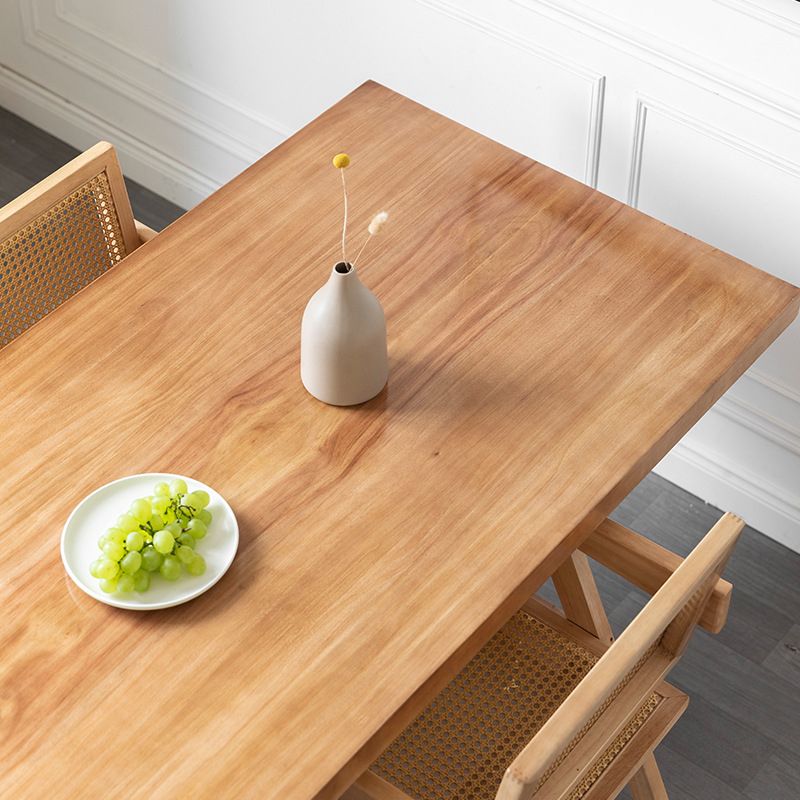 Modern Rectangular Dining Table Solid Wood Dining Table with Double Pedestal Clearhalo 'Dining Tables & Seating' 'Dining Tables' 'dining_table' 'furn' 'furn_dining_table' 'Furniture' 'furniture_dining_table' 'Kitchen & Dining Furniture' 'kitchen' 'kitchen_dining_table' 1200x1200_e04fae9a-74a7-4c4c-9785-945d352063de