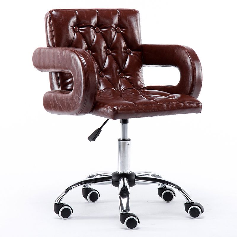 Modern Armed PU Upholstery Bar Stool Adjustable Swivel Backrest Counter Chair Clearhalo 'Bar Furniture' 'Bar Stools' 'bar_stools' 'furn' 'furn_bar_stools' 'furniture_bar_stools' 'Kitchen & Dining Furniture' 'kitchen&dining_furn' 'kitchen' 'kitchen_furn' Furniture' 1200x1200_e04fe2cb-38e5-4572-9ab9-01f5e12c7b53