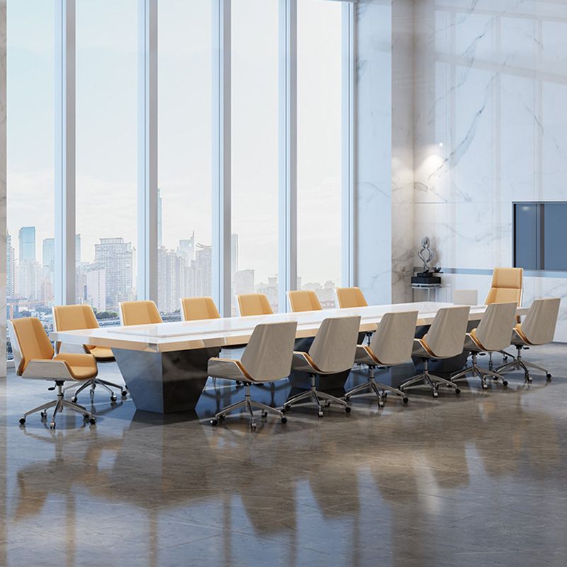 Contemporary Wheels Swivel Chair Faux Leather High Back Chair Clearhalo 'furn' 'furn_office_chair' 'Furniture' 'Office Chairs' 'Office Furniture' 'office_chair' 1200x1200_e0509c9b-c104-4758-9235-cc5e3e2a994f