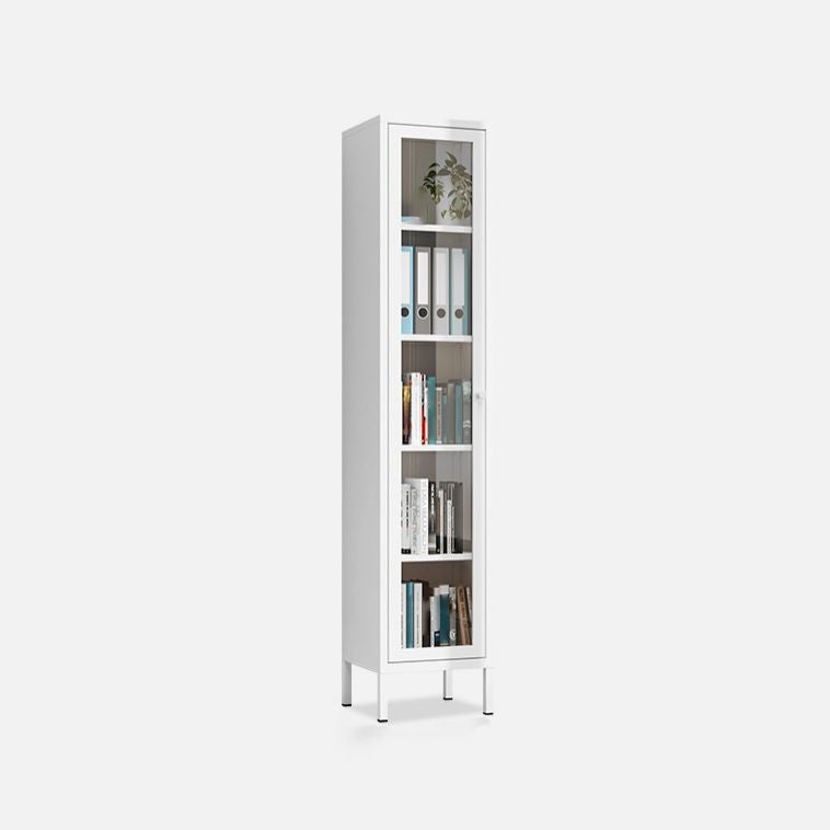 13.78"W Bookcase Scandinavian Style Shelf Bookcase for Home and Office with Door Clearhalo 'Bookcases' 'furn' 'furn_bookcases' 'Furniture' 'furniture_bookcases' 'kitchen' 'kitchen_bookcases' 'Living Room Furniture' 'Office Furniture' 1200x1200_e050efdc-3910-44ab-8411-35dfad61c1ac