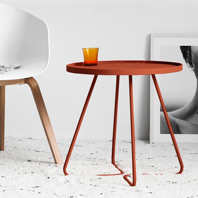 Mid-Century Metal Sled End Table Round Side Table for Living Room Clearhalo 'Coffee & Accent Tables' 'End & Side Tables' 'end_side_tables' 'furn' 'furn_end_side_tables' 'Furniture' 'Living Room Furniture' 1200x1200_e051c5a5-e890-4e25-a82a-3fde4ec98942