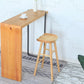 Contemporary Wood Stool Wood Rectangle Seat Counter Stool in Matte Finish
