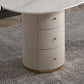 Glam Stone Writing Desk 29.53-inch Tall White Office Desk with Drawers Clearhalo 'furn' 'furn_office_desk' 'Furniture' 'Office Desks' 'Office Furniture' 'office_desk' 1200x1200_e052ecb4-f09e-4380-a23e-13fa2875edb3