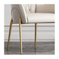 Glam Metal Dining Room Chairs Faux Leather Dining Arm Chair for Restaurant Use