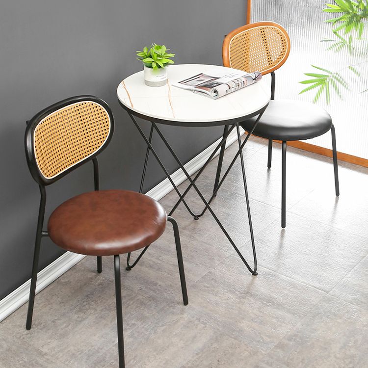 Contemporary Style Metal Chair Set Kitchen Dining Room Open Back Side Chairs Clearhalo ' kitchen&dining_furn' 'Dining Chairs' 'Dining Tables & Seating' 'dining_chair' 'furn' 'furn_dining_chair' 'Furniture' 'furniture_dining_chair' 'Kitchen & Dining Furniture' 'kitchen' 1200x1200_e0541a8d-f0a9-4b9b-a553-bf16fe4dea17