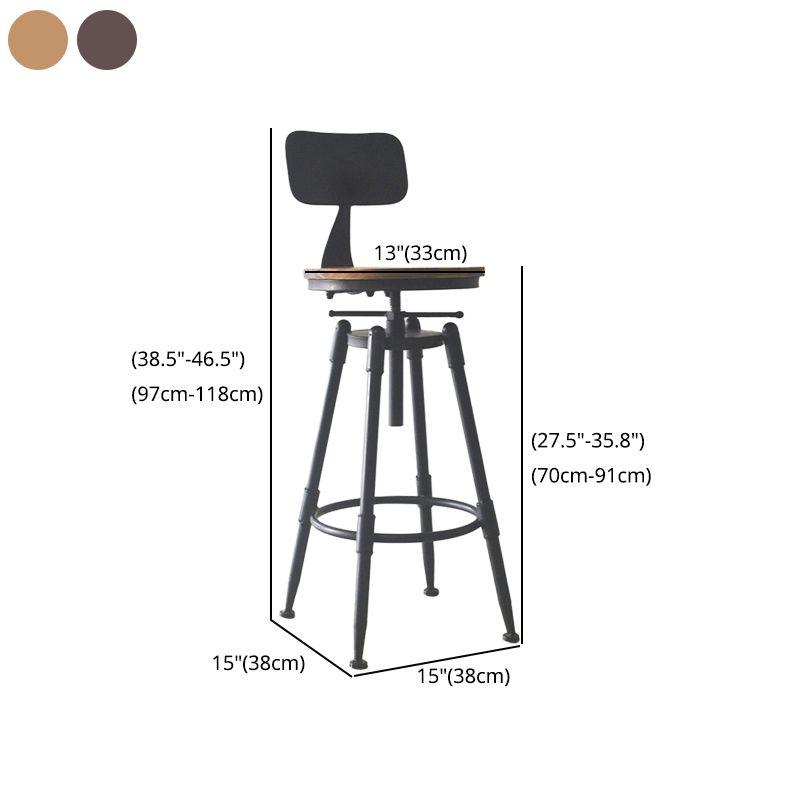 Industrial Style Metal Bar-stool with Iron Legs Counter Stool for Kitchen Bar Clearhalo 'Bar Furniture' 'Bar Stools' 'bar_stools' 'furn' 'furn_bar_stools' 'furniture_bar_stools' 'Kitchen & Dining Furniture' 'kitchen&dining_furn' 'kitchen' 'kitchen_furn' Furniture' 1200x1200_e055c626-ff46-466b-ac81-ae8b0c9916ac