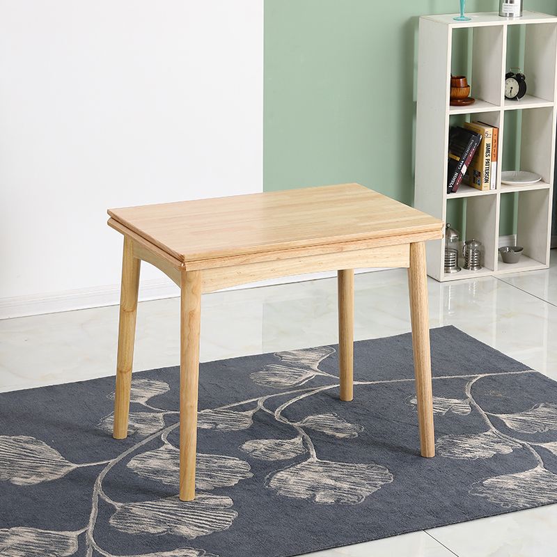 Modern Solid Wood Dining Room Set with Rectangle Table Space-Saving Design Dining Table Furniture Clearhalo 'Dining Room Sets' 'Dining Tables & Seating' 'dining_room_set' 'furn' 'furn_dining_room_set' 'Furniture' 'furniture_dining_room_set' 'Kitchen & Dining Furniture' 'kitchen&dining_furn' 'kitchen' 1200x1200_e0565f2a-681d-4257-baf0-999734efafdc