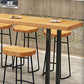 Industrial Rectangle Bar Counter Table Wood Bar Counter Table for Restaurant Clearhalo 'Bar Furniture' 'Bar Tables' 'bar_tables' 'furn' 'furn_bar_tables' 'Furniture' 'Kitchen & Dining Furniture' 1200x1200_e0571c42-155a-41cb-b02f-d52156e30c1e