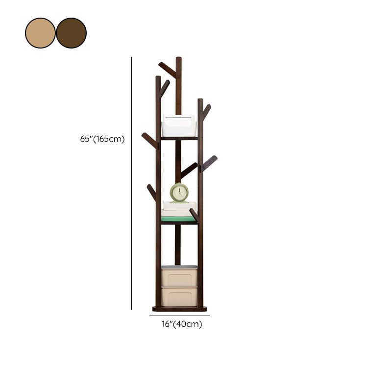 Contemporary Wood Entry Hall Tree Standing Coat Rack with Hooks Clearhalo 'Entry & Mudroom Furniture' 'furn' 'furn_hall_tree_coat_racks' 'Furniture' 'Hall Trees & Coat Racks' 'hall_tree_coat_racks' 1200x1200_e059f674-f934-4e86-8e44-dccf69d7b5a4
