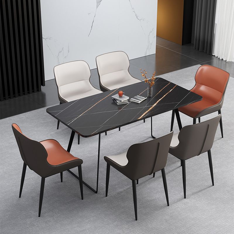 Silla de ala de ala de brazo sillas de cuero de estilo industrial de estilo industrial