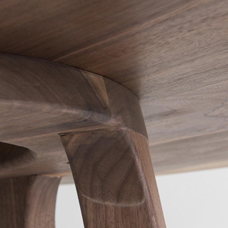 リビングルームミニマリズムウッドダイニングテーブルラウンドパインダイニングテーブル