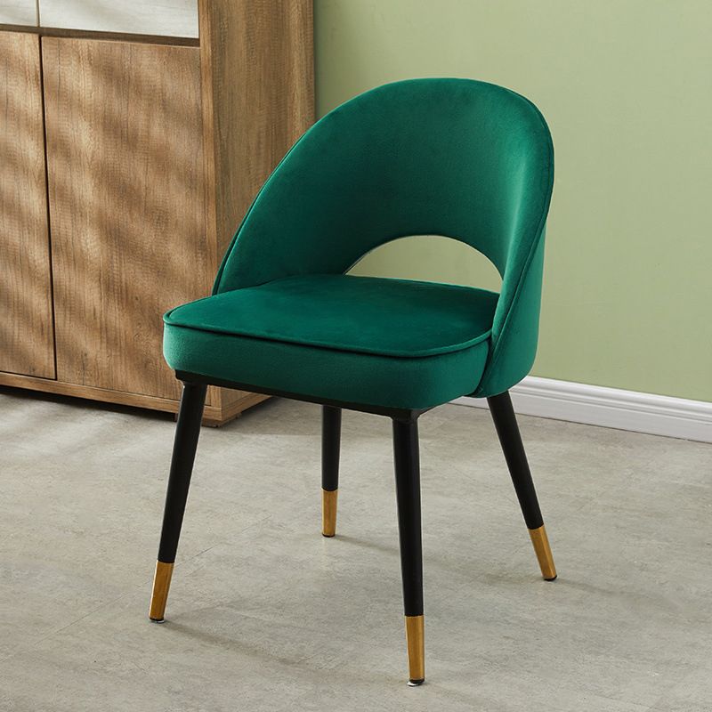 Modern Home Open Back Side Chair Matte Finish Fabric Dining Chair Clearhalo ' kitchen&dining_furn' 'Dining Chairs' 'Dining Tables & Seating' 'dining_chair' 'Furniture' 'furniture_dining_chair' 'Kitchen & Dining Furniture' 'kitchen' 1200x1200_e05cac05-3b09-4a7c-8861-99d39da1f5af