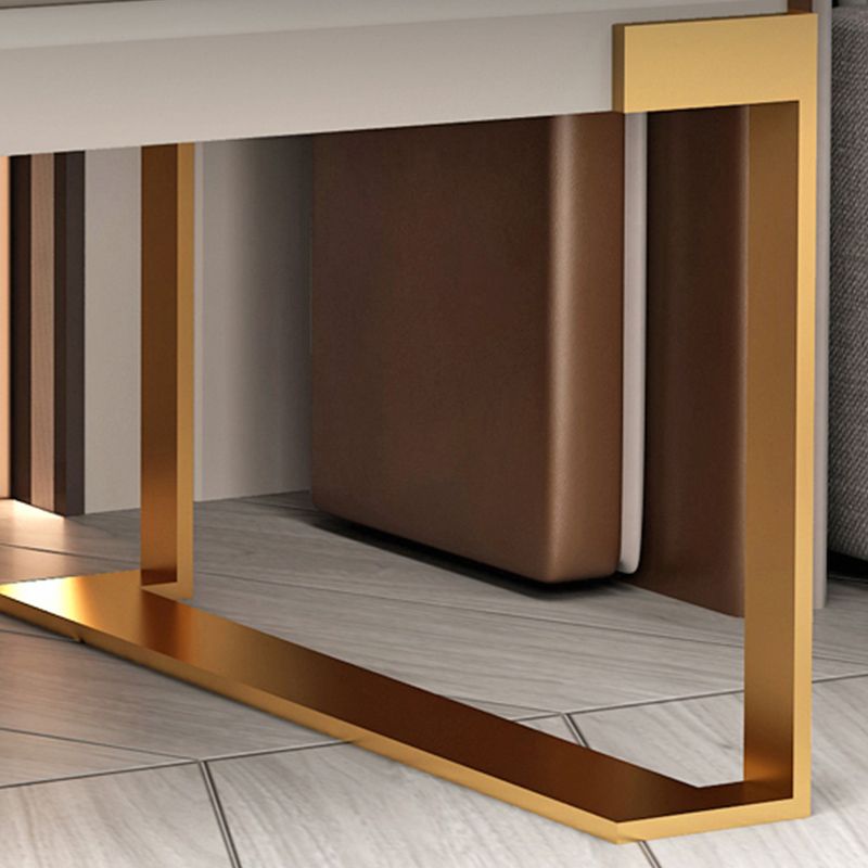 20 '' Accento glam alto tavolo da comodino per il comodino in pelle finta con gambe