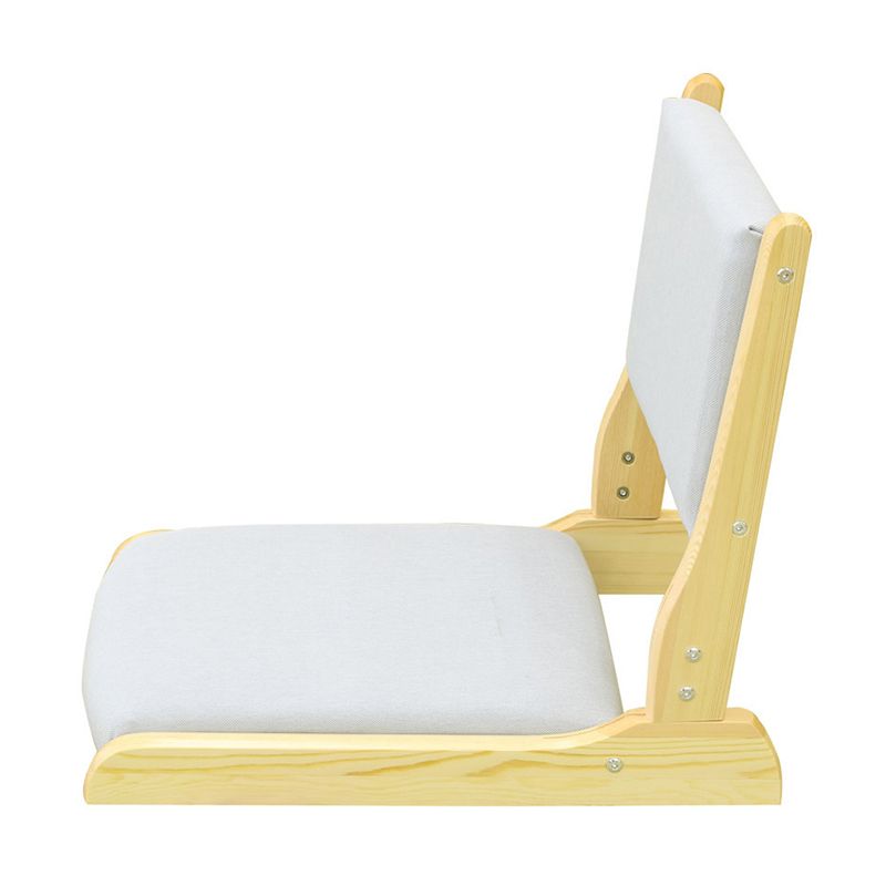 Chaise sans bras en lin16.9 "L x 20,8" W x 18,1 "H Chaise d'image en bois massif