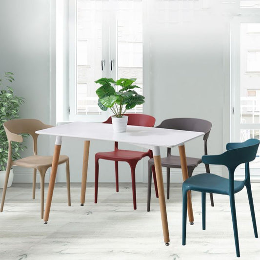 Contemporary Style Stackable Chair Open Back Kitchen Arm Chair with Plastic Legs Clearhalo 'Dining Chairs' 'Dining Tables & Seating' 'dining_chair' 'Furniture' 'furniture_dining_chair' 'Kitchen & Dining Furniture' 1200x1200_e05ef029-8de0-421d-9f8f-9af1fdd49ee0