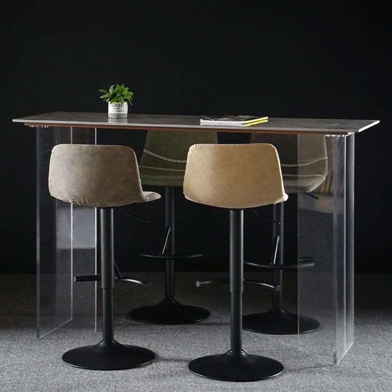 Nordic Indoor Barstool Adjustable Metal Swivel Tall Stool with Leather Seat Clearhalo 'Bar Furniture' 'Bar Stools' 'bar_stools' 'furn' 'furn_bar_stools' 'furniture_bar_stools' 'Kitchen & Dining Furniture' 'kitchen&dining_furn' 'kitchen' 'kitchen_furn' Furniture' 1200x1200_e05fc844-1d89-493a-8514-42ae726e695a