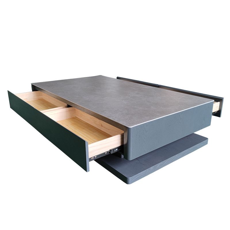 Modern Style Grey/white Slate Top Rectangular Coffee Table with Solid Wood Base Clearhalo 'Coffee & Accent Tables' 'Coffee Tables' 'coffee_tables' 'furn' 'furn_coffee_tables' 'Furniture' 'Living Room Furniture' 1200x1200_e0627d3a-9a88-4a6f-8e3f-1c82baecdac7