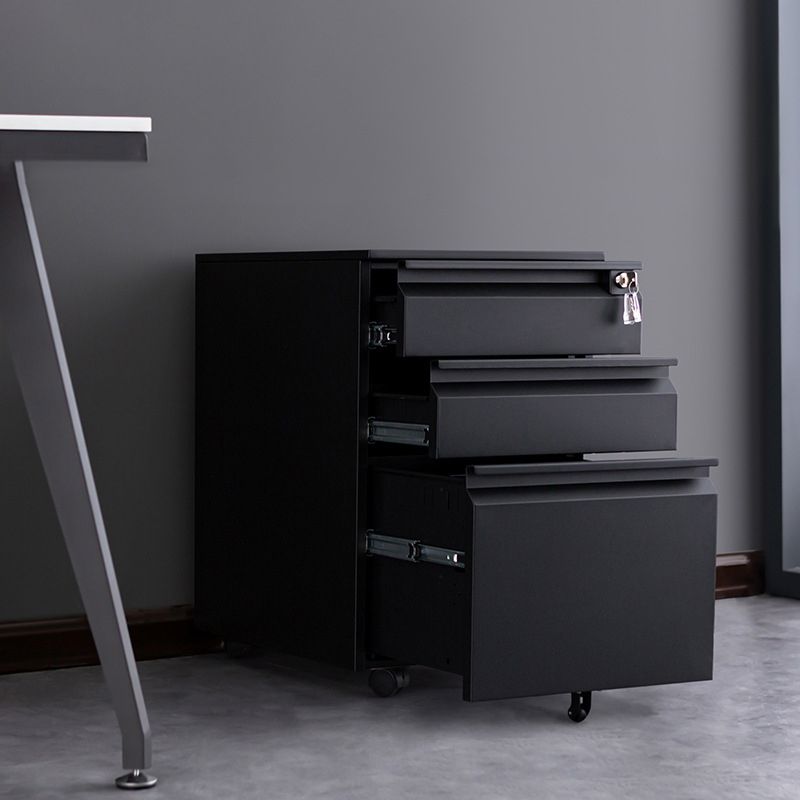 Moderne Metallschrank -Verriegelungsschubladen -Aktenschrank mit Rizinus