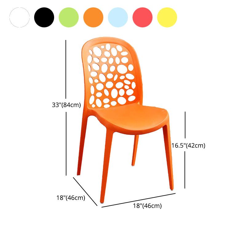 Contemporary Style Armless Plastic Side Chair Open Back Side Chair Clearhalo 'Dining Chairs' 'Dining Tables & Seating' 'dining_chair' 'furn' 'furn_dining_chair' 'Furniture' 'furniture_dining_chair' 'Kitchen & Dining Furniture' 1200x1200_e0637104-9d7b-4a9e-8f49-136e0190f9f0