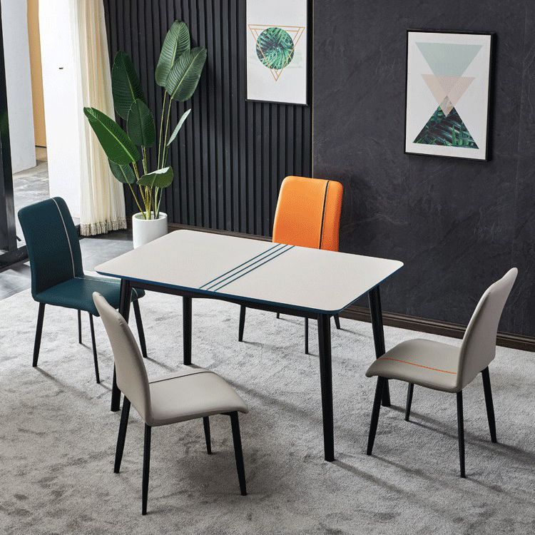 Contemporary Hotel PU Leather Side Chair Matte Finish Parsons Dining Chairs Clearhalo ' kitchen&dining_furn' 'Dining Chairs' 'Dining Tables & Seating' 'dining_chair' 'furn' 'furn_dining_chair' 'Furniture' 'furniture_dining_chair' 'Kitchen & Dining Furniture' 'kitchen' 1200x1200_e06381aa-32af-47b7-a853-f408e148a1db