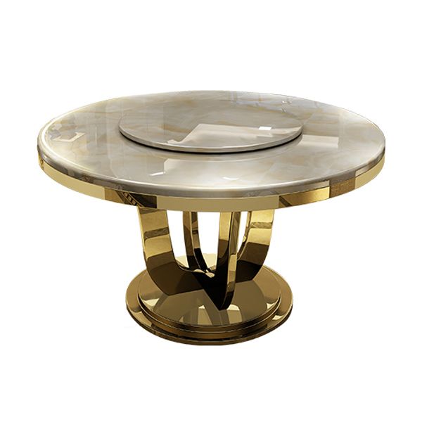 Mesa de comedor redonda convertible, mesa de pedestal para cocina, comedor