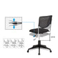 Verstellbarer Bürostuhl mit mittlerer Rückenlehne, moderner Drehstuhl mit Rollen
