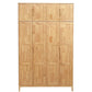Rubber Wood Wardrobe Cabinet Contemporary Closet Back Hinged Wardrobe