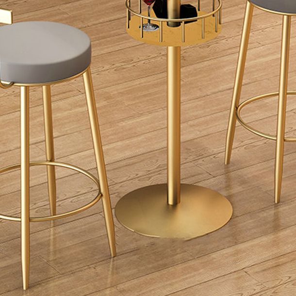 1/3 pièces Glam Iron Bar Table Set Rangement Bistro Ensemble de bistrot avec faux marbre Top