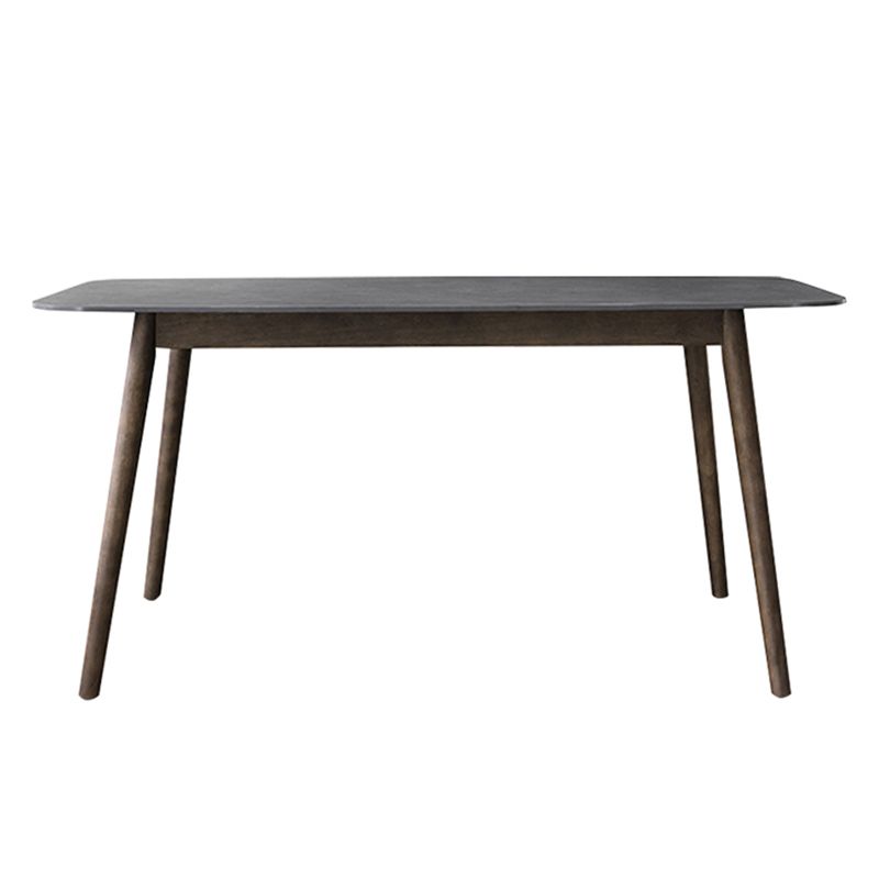 Mesa de comedor moderna de mediados de siglo Mesa de comedor de piedra sinterizada con 4 patas
