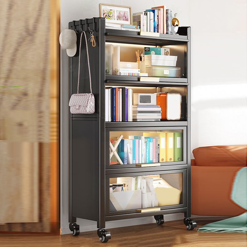 Bibliothèque en métal, 14,5 "W, étagères géométriques à bibliothèque multiples