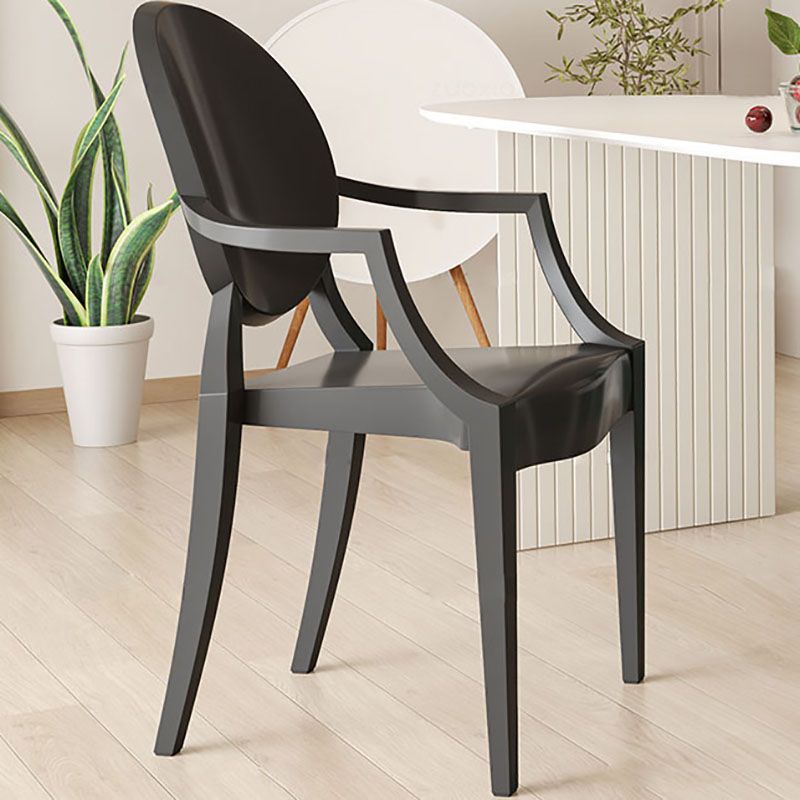Nordic Style Plastic Dining Armchair Open Back Dining Side Chair for Home Use Clearhalo ' kitchen&dining_furn' 'Dining Chairs' 'Dining Tables & Seating' 'dining_chair' 'furn' 'furn_dining_chair' 'Furniture' 'furniture_dining_chair' 'Kitchen & Dining Furniture' 'kitchen' 1200x1200_e072ebe9-d3f4-49a9-bb96-c26c42f89079