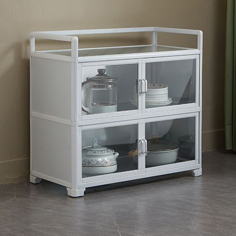 Hedendaagse metalen sideboard glazen buffettafel voor woonkamer