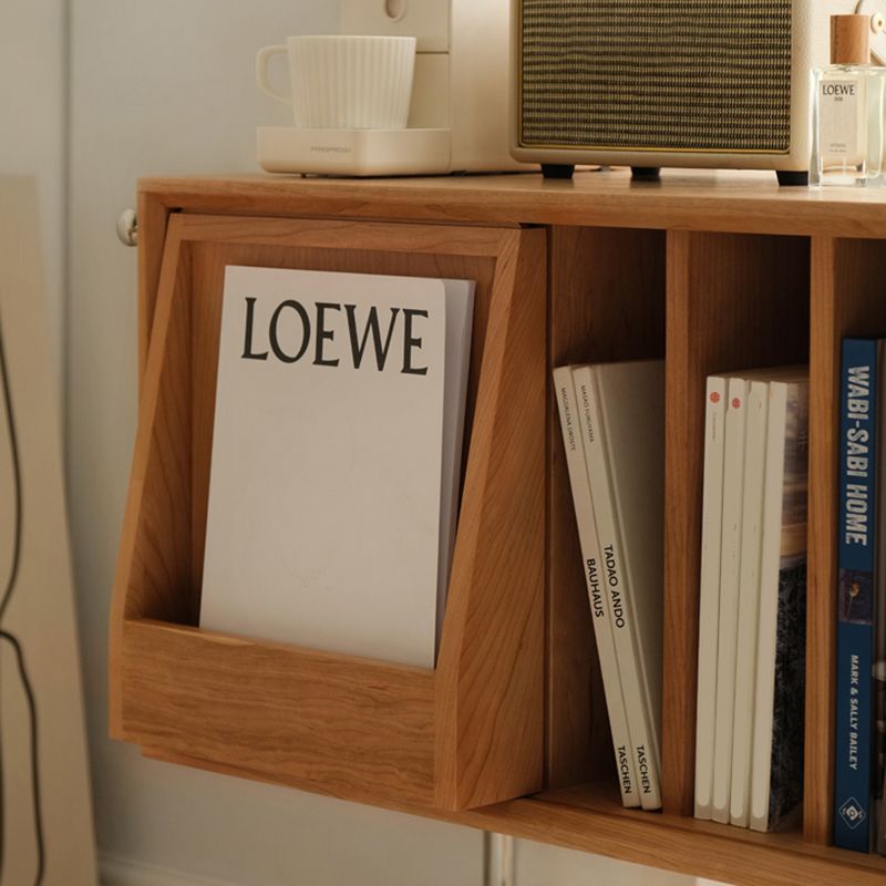 Modern Style Solid Wood Bookshelf Closed Back Bookcase with Doors Clearhalo 'Bookcases' 'furn' 'furn_bookcases' 'Furniture' 'Office Furniture' 1200x1200_e074e9f6-4cd6-4b08-ae7c-d19eccc51817