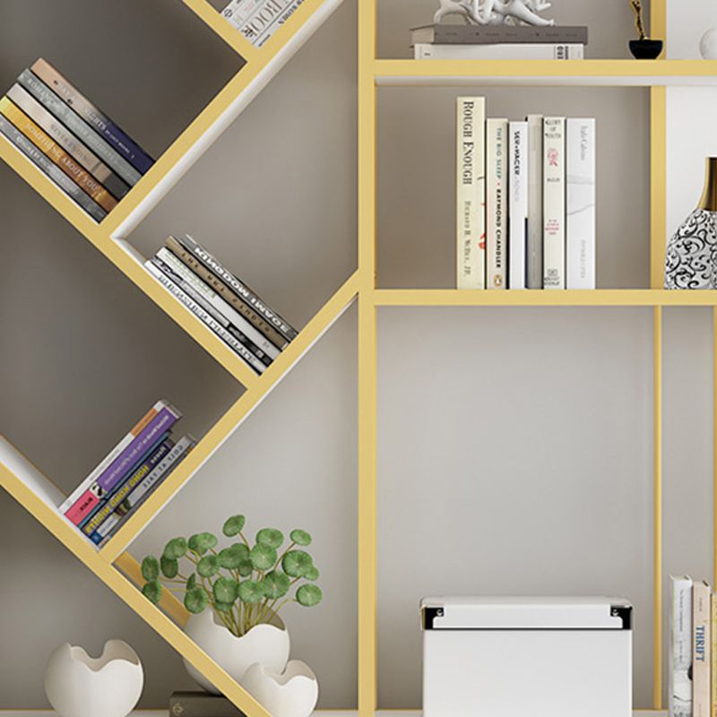 Scandinavian Open Back Bookshelf Metal Bookcase with Cabinet Clearhalo 'Bookcases' 'furn' 'furn_bookcases' 'Furniture' 'Office Furniture' 1200x1200_e0758ebf-2a26-4f22-932c-744b2a6b2cf5